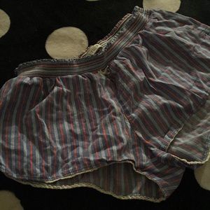 Aerie striped sleep shorts